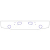 Ford Chrome Bumper For L Series Conventional By Valley Chrome - Light Holes & Tow Holes