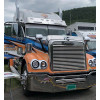 Freightliner Coronado Stainless Steel Hood Grill Insert On Truck