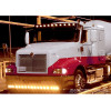 International 9000i Series 13" Drop Visor For Curved Windshield On Truck: Amber Lights