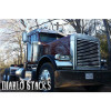 Peterbilt 359 379 8" Lincoln Chrome Diablo Stacks On Truck
