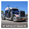 48" Bull Horn 8" Exhaust Kit On Peterbilt