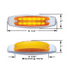 Amber Peterbilt Style LED Marker Light (Dimensions)