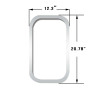 Peterbilt Rectangular View Window Trim Ring Stainless Steel By Valley Chrome Dimentions