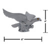 Chrome Eagle Hood Ornament Measurements
