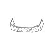 Freightliner FLD 112 Chrome Bumper Drawing