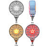 Super Diode Double Face Combination LED Clear Lens Amber/Red LEDS