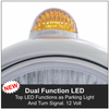 Black Guide Headlight H4 Bulb w/ White LED - Driver & Passenger