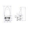 Bostrom Talladega T-915 Seat With Air Lumbar System Dimensions