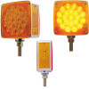45 LED Square Double Face Turn Signal Light With Side LED - Amber Front Red Rear