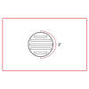 2" Round Flatline LED - 9 Diodes Diagram