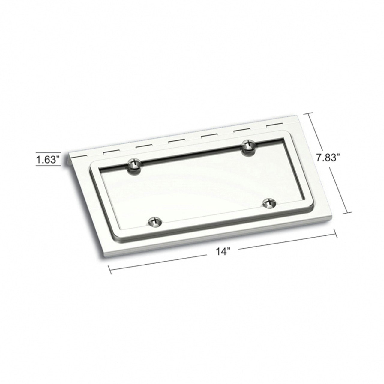 Stainless Steel Universal Under Bumper Mount Single License Plate