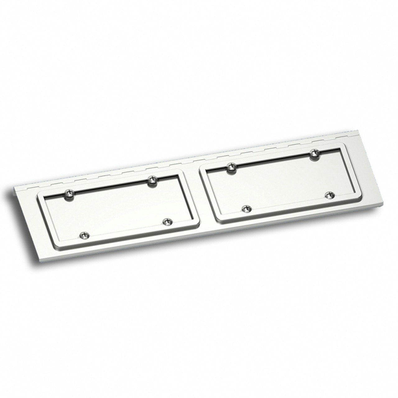 Peterbilt Stainless Steel Hinged License Plate Holder - Raney's Truck Parts