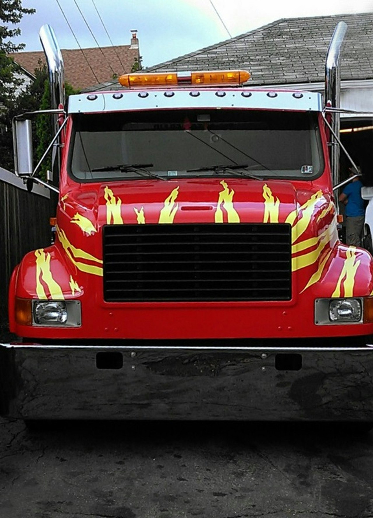 International 4700 4900 8100 Chrome 10" Bumper By Valley Chrome Raney