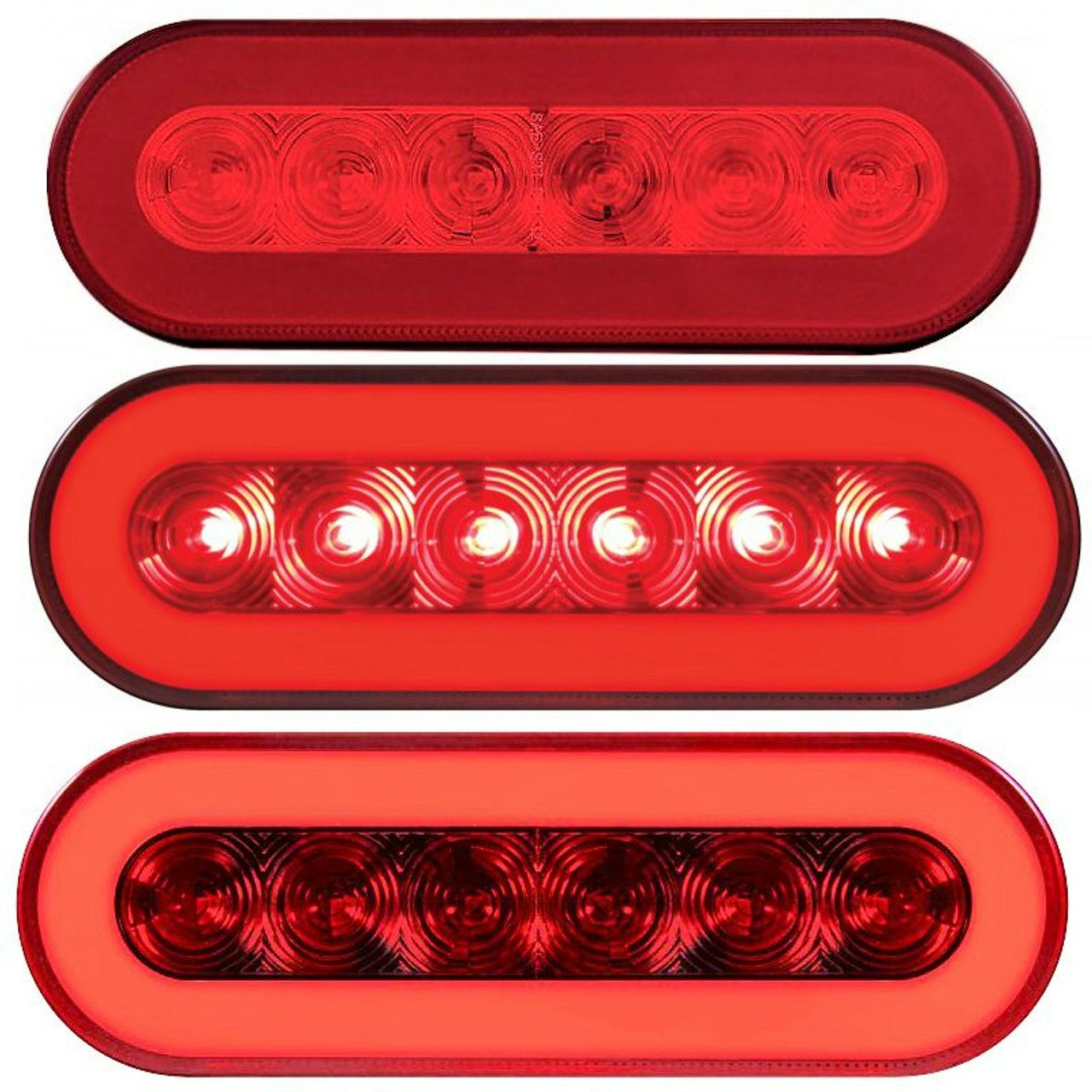 bemærkning Leopard Cafe 6" Oval Halo Red LED Light - Raney's Truck Parts