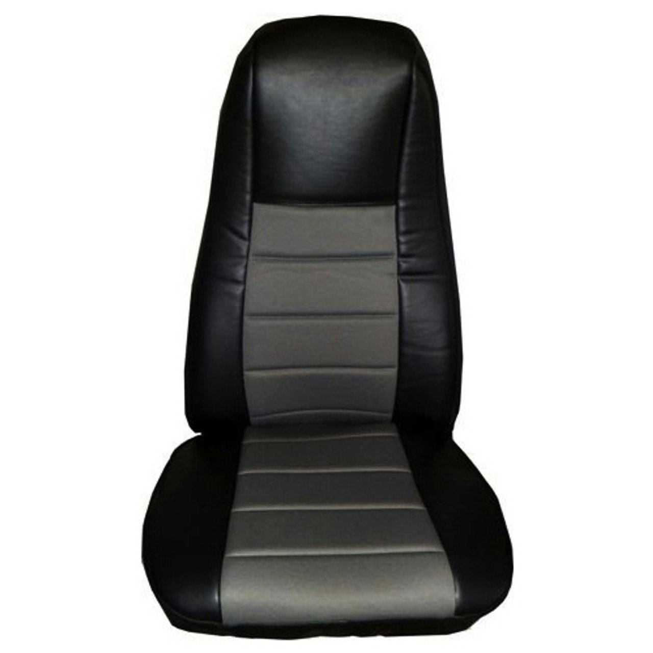 camouflage aIDS Sovesal Black Vinyl Seat Cover With Dark Grey Fabric & Pocket - Raney's Truck Parts