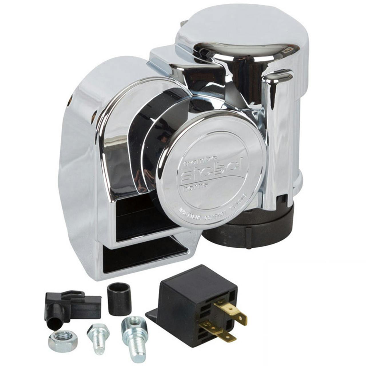 HornBlasters Chrome DualTone Motorcycle Electric Air Horn Raney's