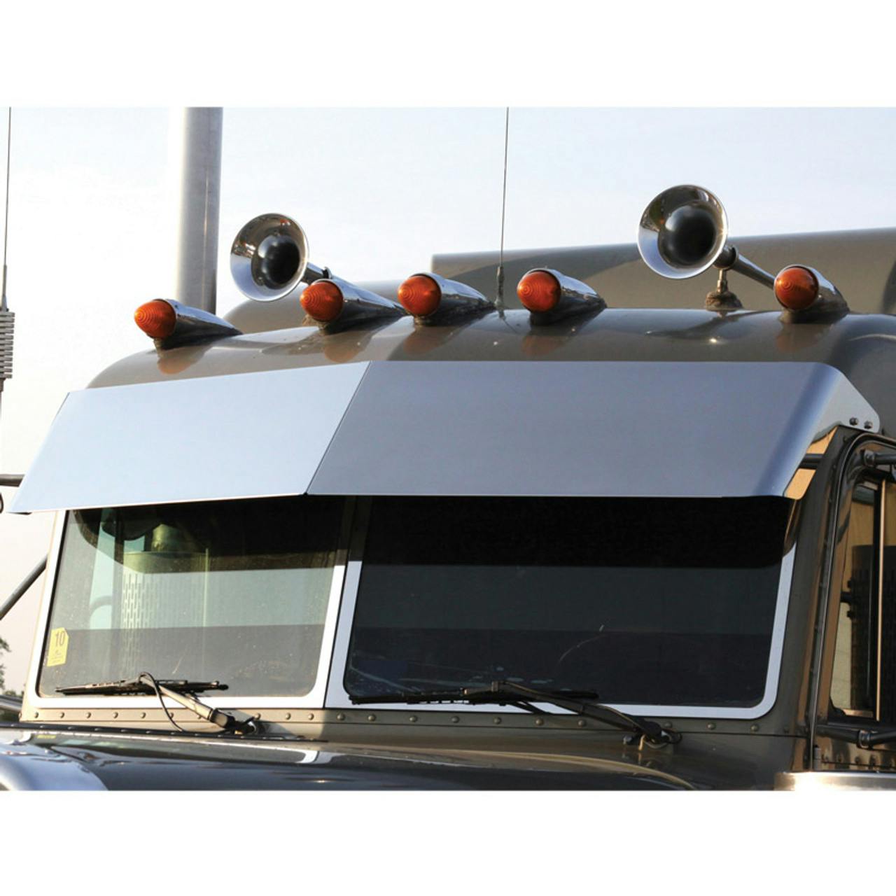 Peterbilt 388 389 Pride & Class Blind Mount Visor By RoadWorks Raney