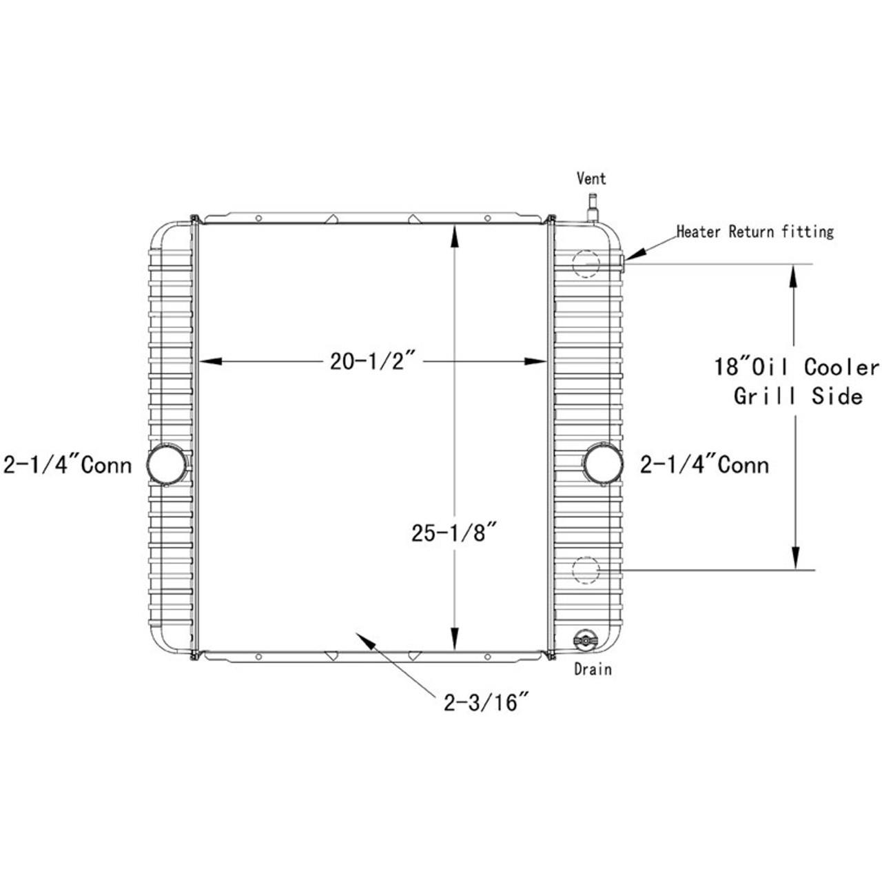 International 3200 4200 4300 4400 OSC Radiator Raney's Truck Parts