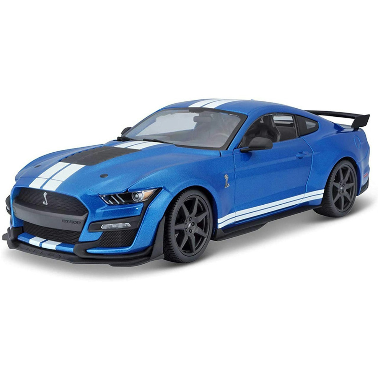 Mustang Shelby GT 500 Blue With White Stripes 1/18 Scale - Raney's Truck Parts