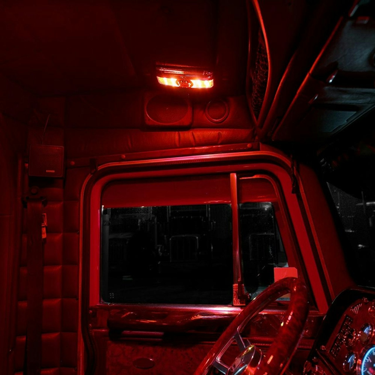 Peterbilt 7" Rectangular Multicolor LED Interior Cab & Dome Light With Bezel 16-D7401 - Raney's Truck Parts