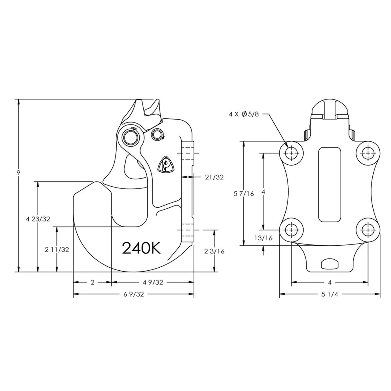 240KL Premalloy Pintle Hitch Strike Resistant Coupling By Premier Manufacturing Raney's Truck