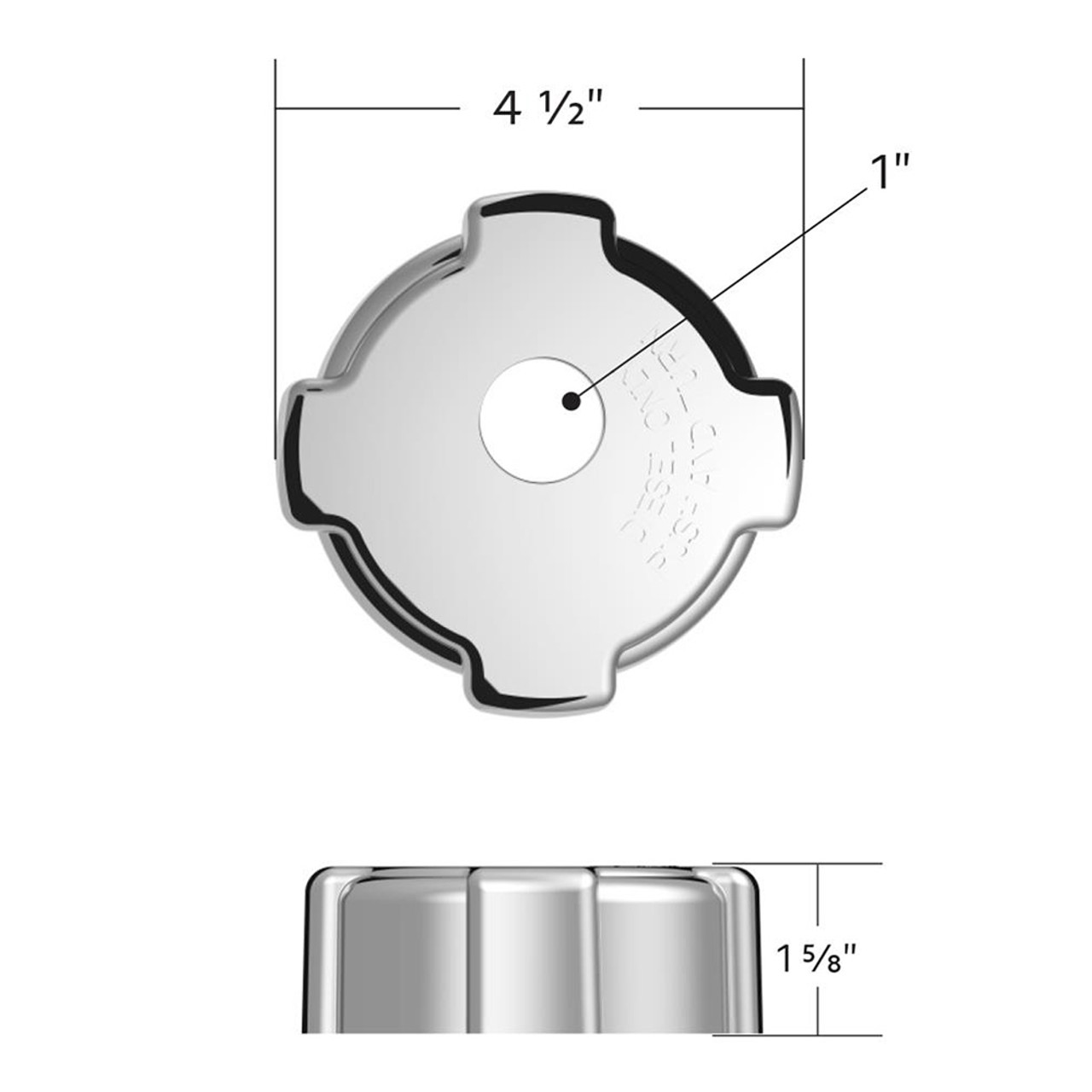 FUEL CAP LOCKING FL FREIGHTLINER NON-THREADED CAP, 1/4 TURN, FUEL TANK MUST BE VENTED - Meca-486534