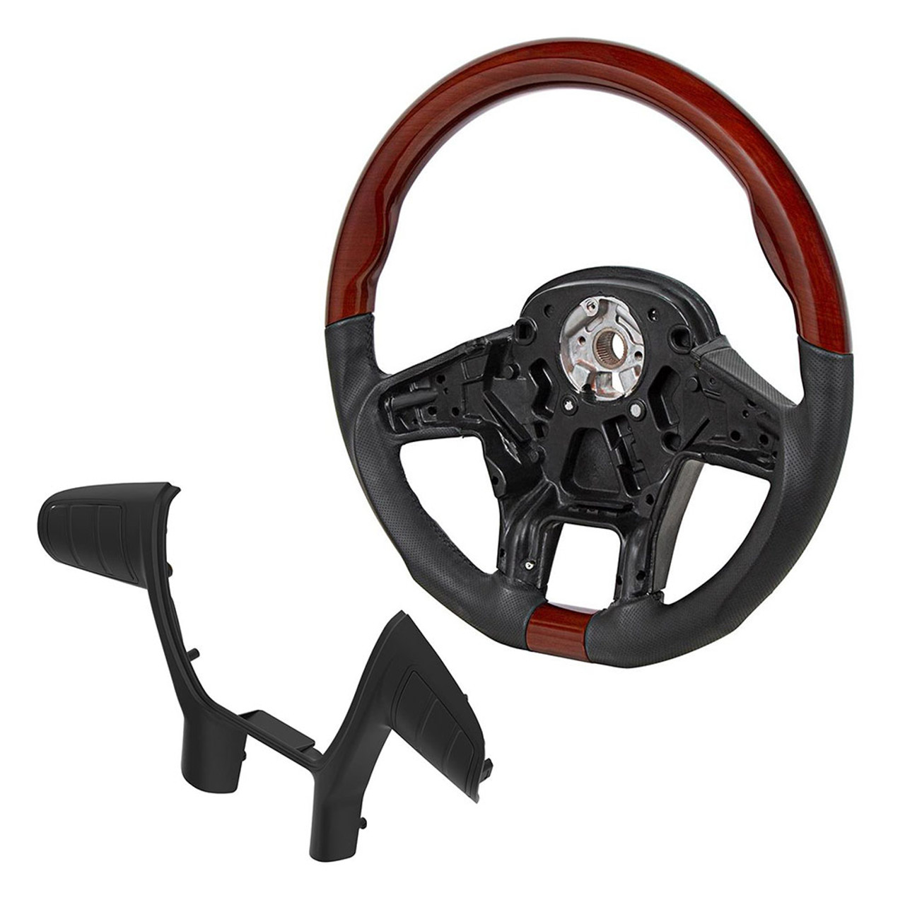 Peterbilt 379 Steering Wheel 18" Dark Wood Grain Steering Wheel