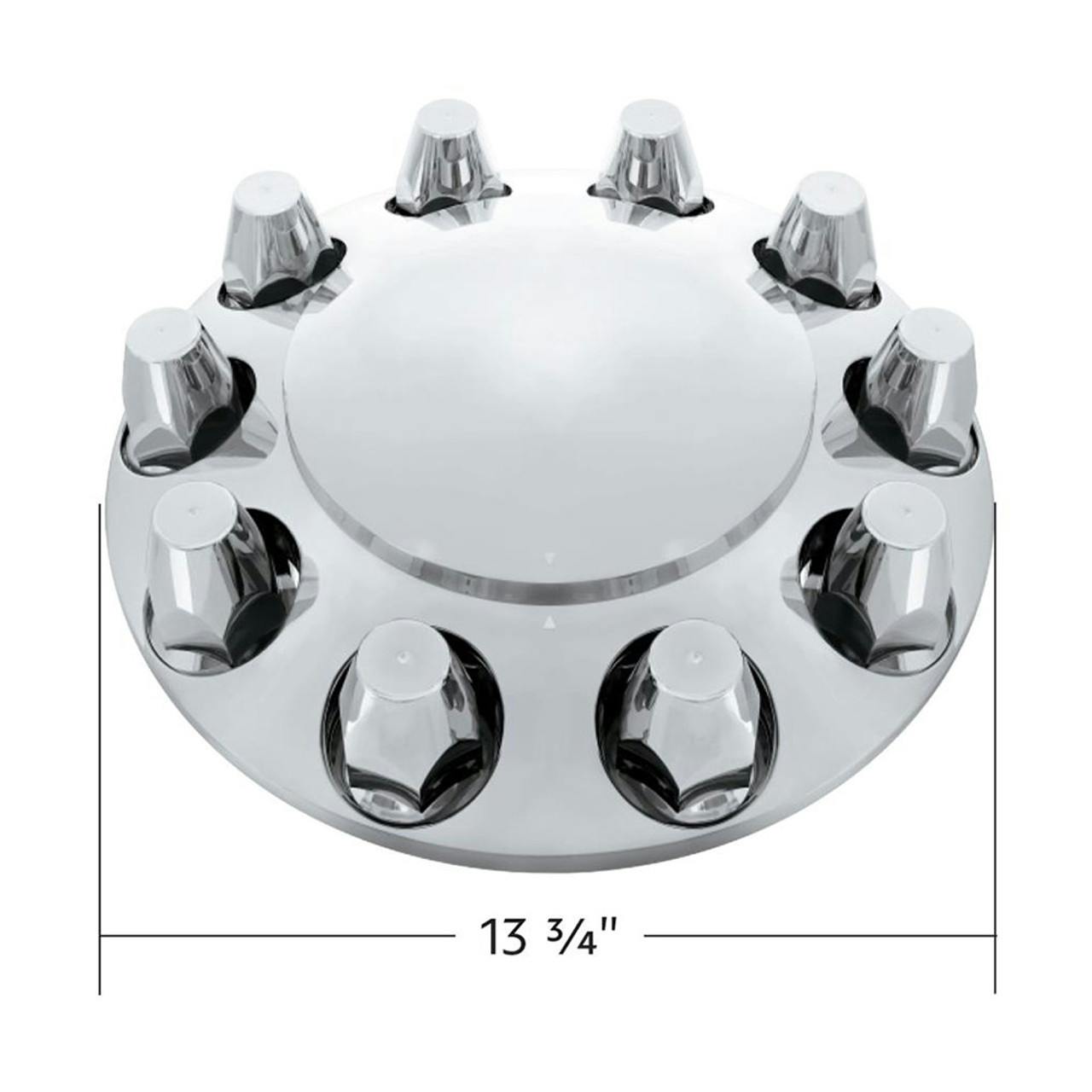 Chrome Dome Front Axle Cover With 33mm Push On Lug Nut Covers Raney's