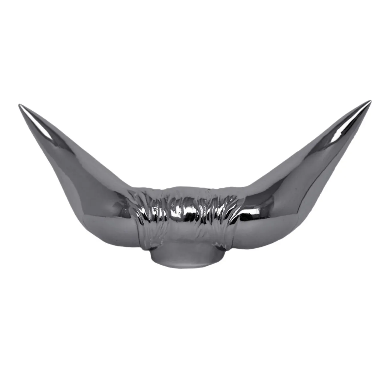 Chrome Texas Longhorn Bull Horn Truck Hood Ornament Raney's Truck Parts