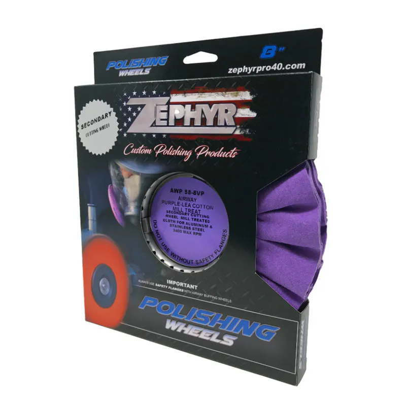 Zephyr Airway White/Blue Finishing Wheel – 8 Inch Polishing & Finishing Wheel