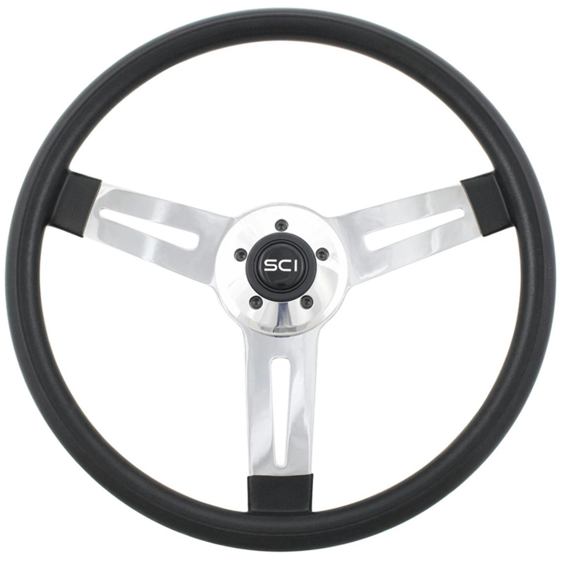 20" 3Spoke Retro SCI Steering Wheel (Blackout) Raney's Truck Parts