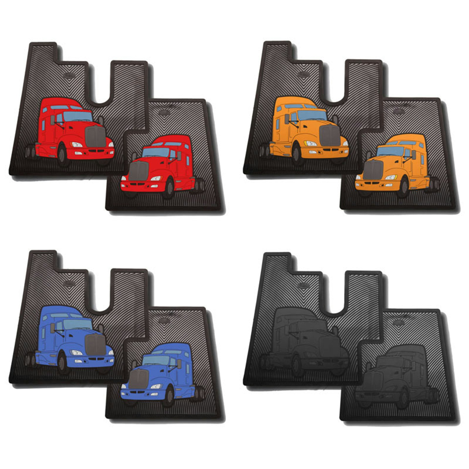 Kenworth T600 T660 T800 & W900 Two Piece Front Floor Mats 2006+ Raney