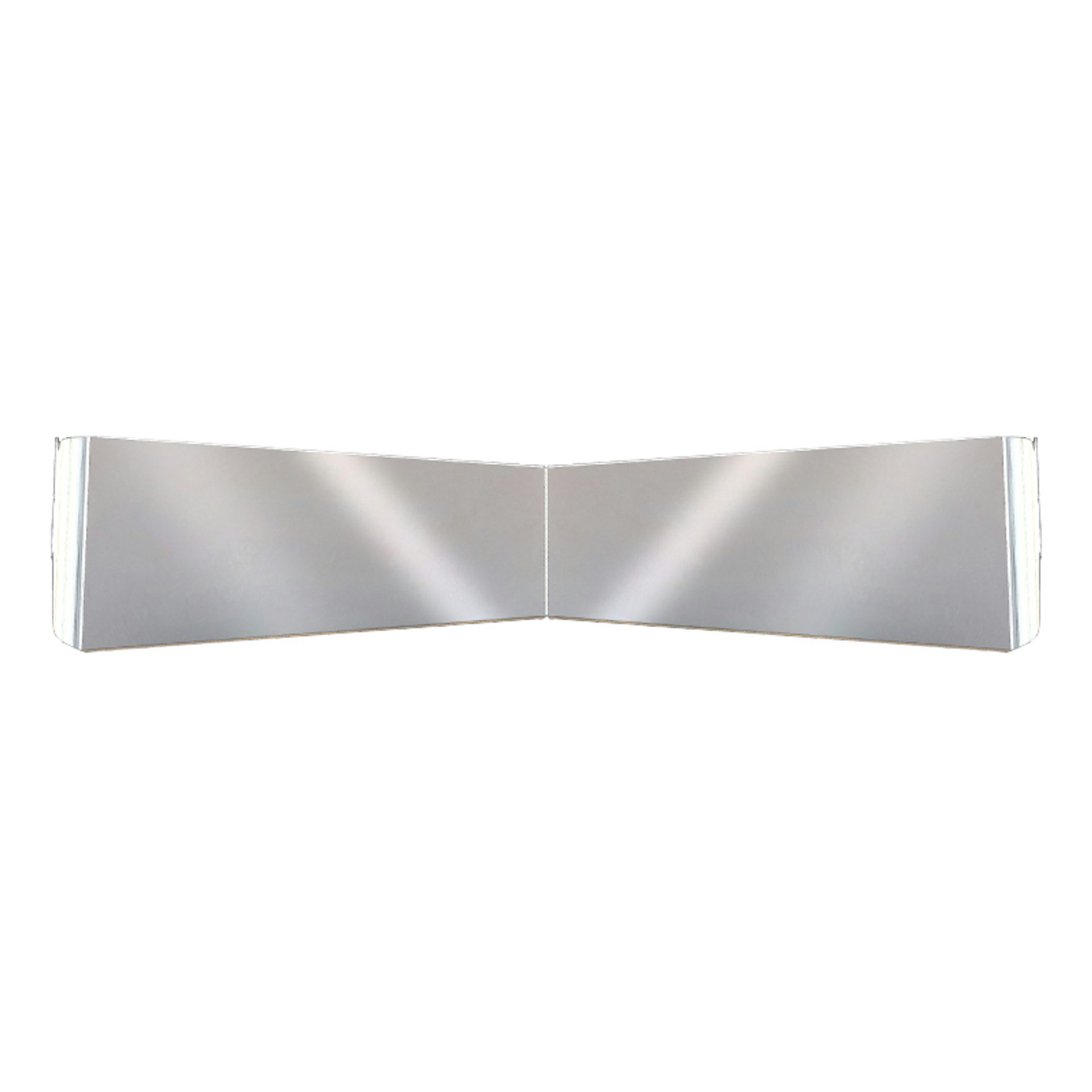 13 Inch SS Wicked Drop Visor For Kenworth T660, T800 & W900B/L Curved