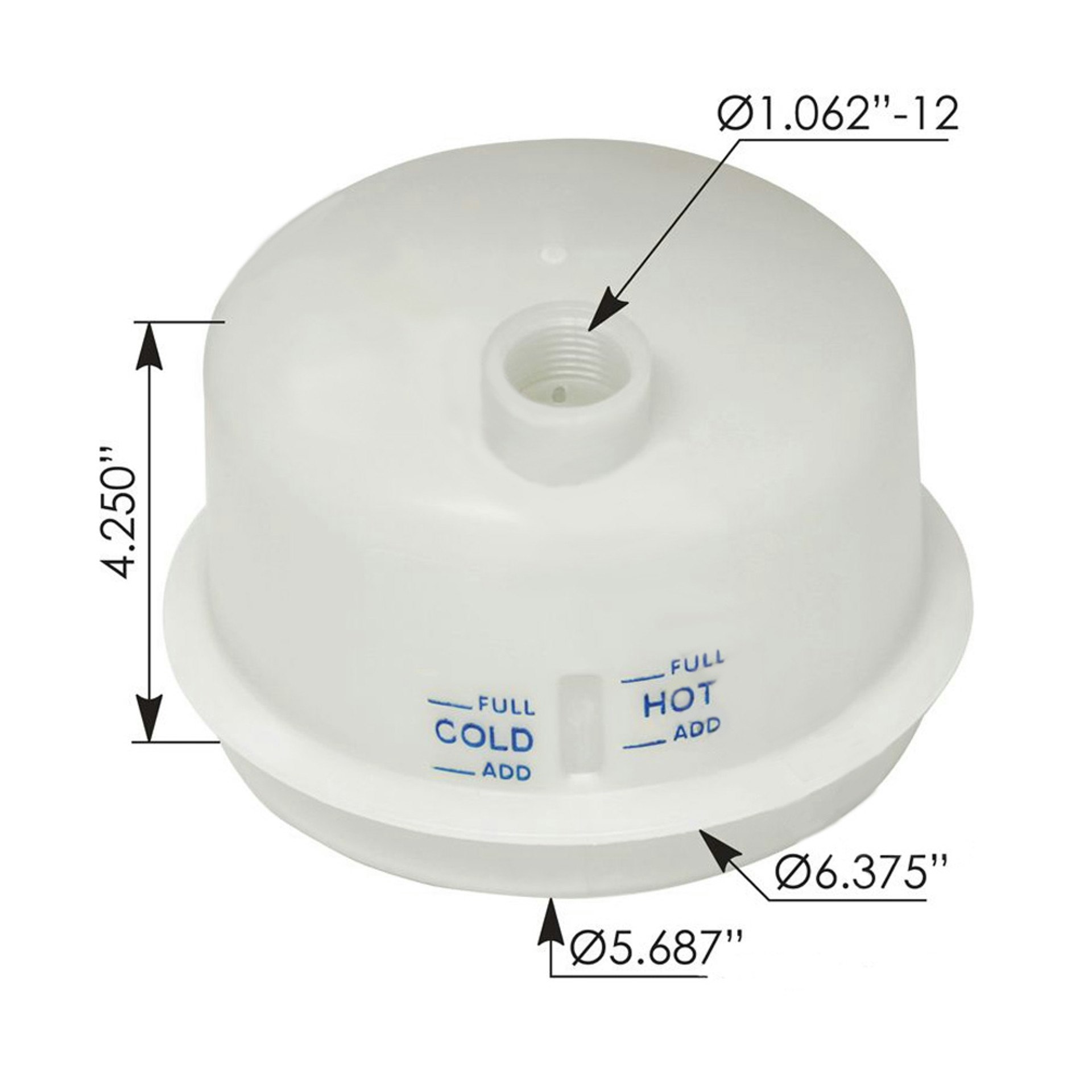 Peterbilt Power Steering Reservoir J861036001 Raney's Truck Parts