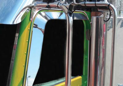 70" Stainless Sleeper Side Window Trim F/ Peterbilt - Pair - Made In USA - Foto 2