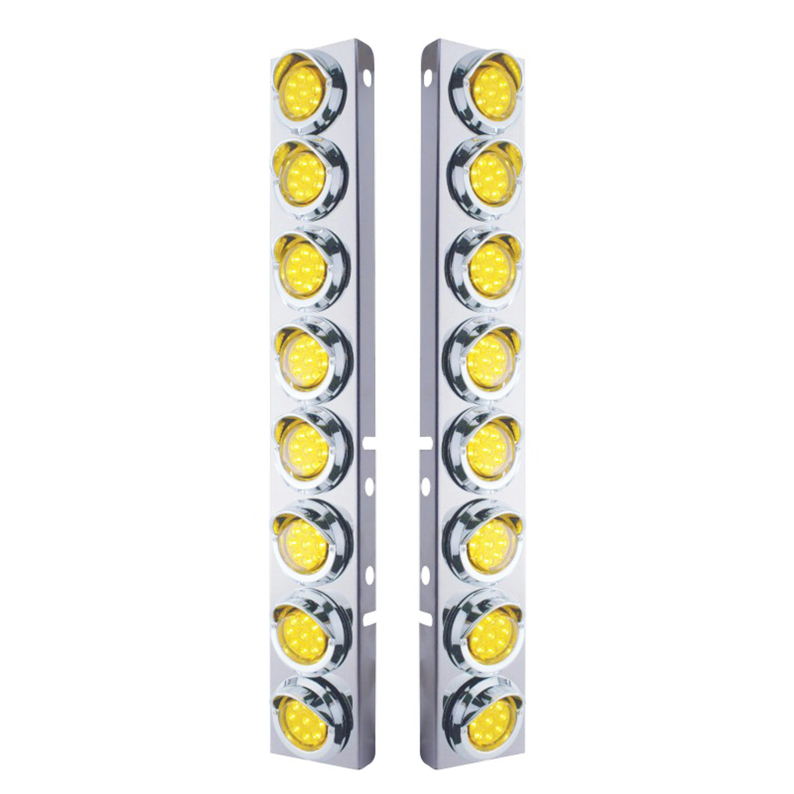 Peterbilt 379 388 389 15" Front Air Cleaner LED Light Bar With P3 LEDs