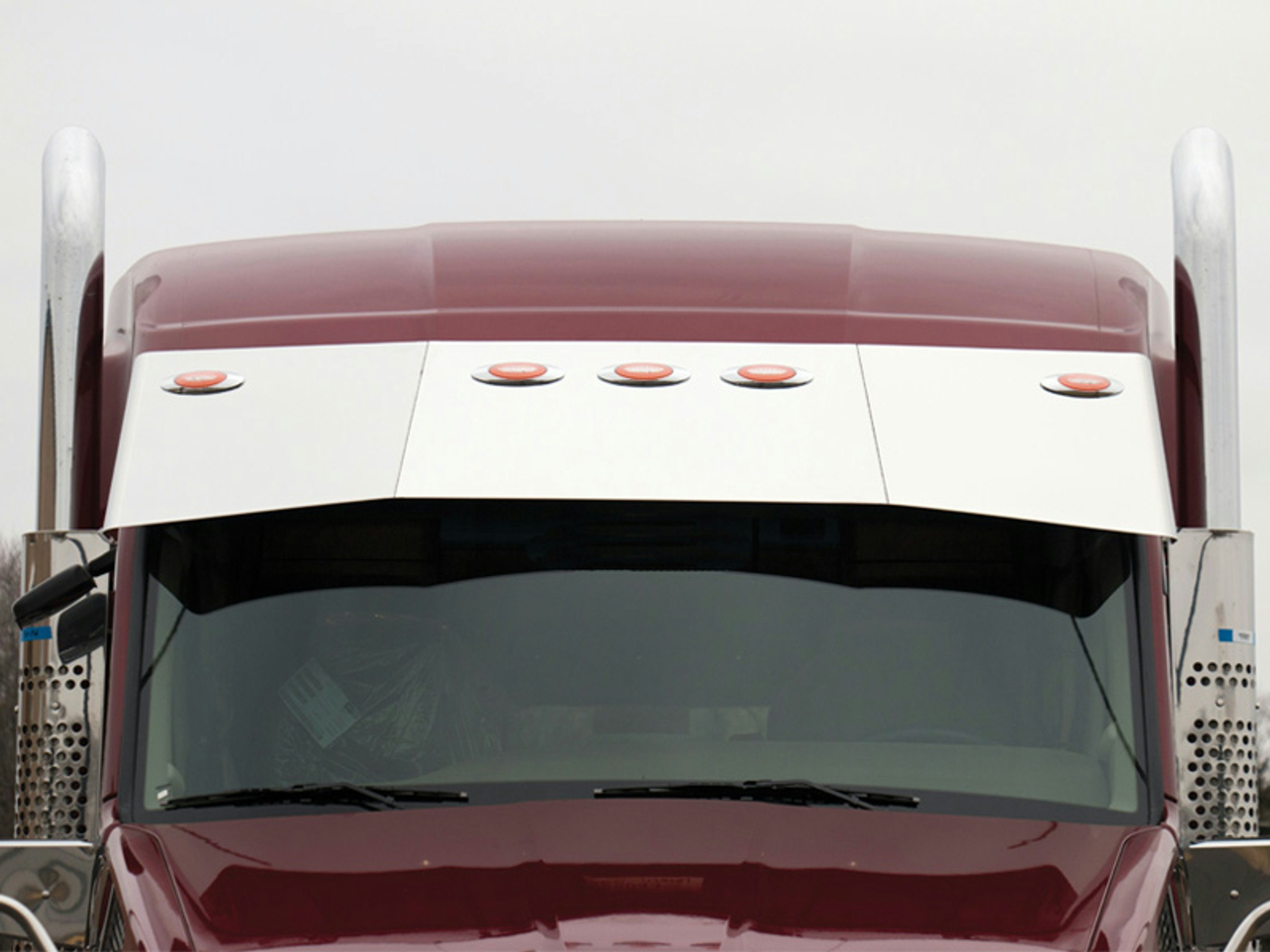 Kenworth T680 T880 W990 11" Drop Visor For Factory Stainless By