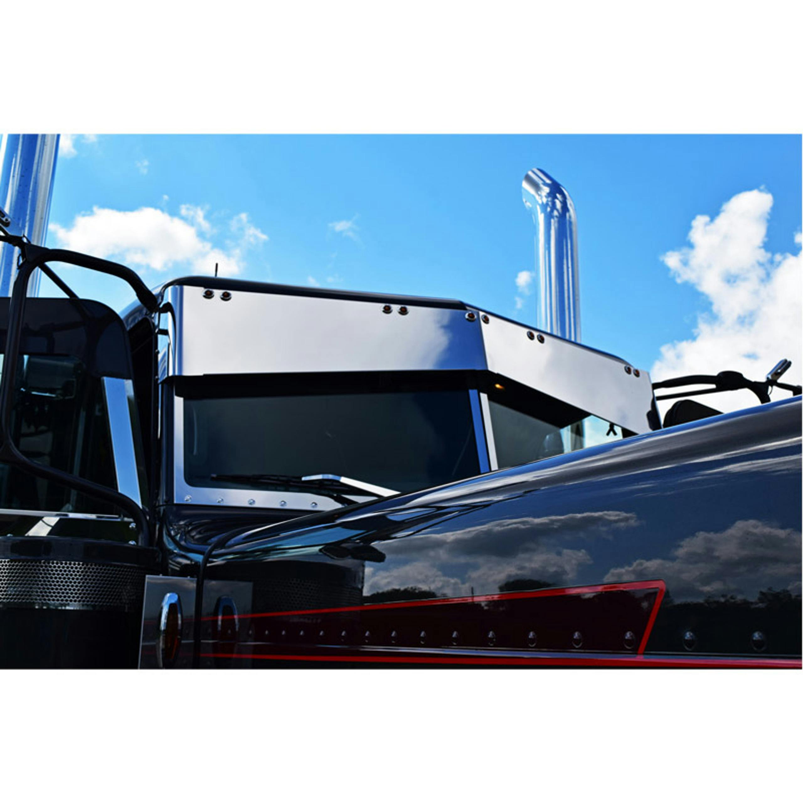 Peterbilt Dimpled Windshield Trim By RoadWorks Raney's Truck Parts