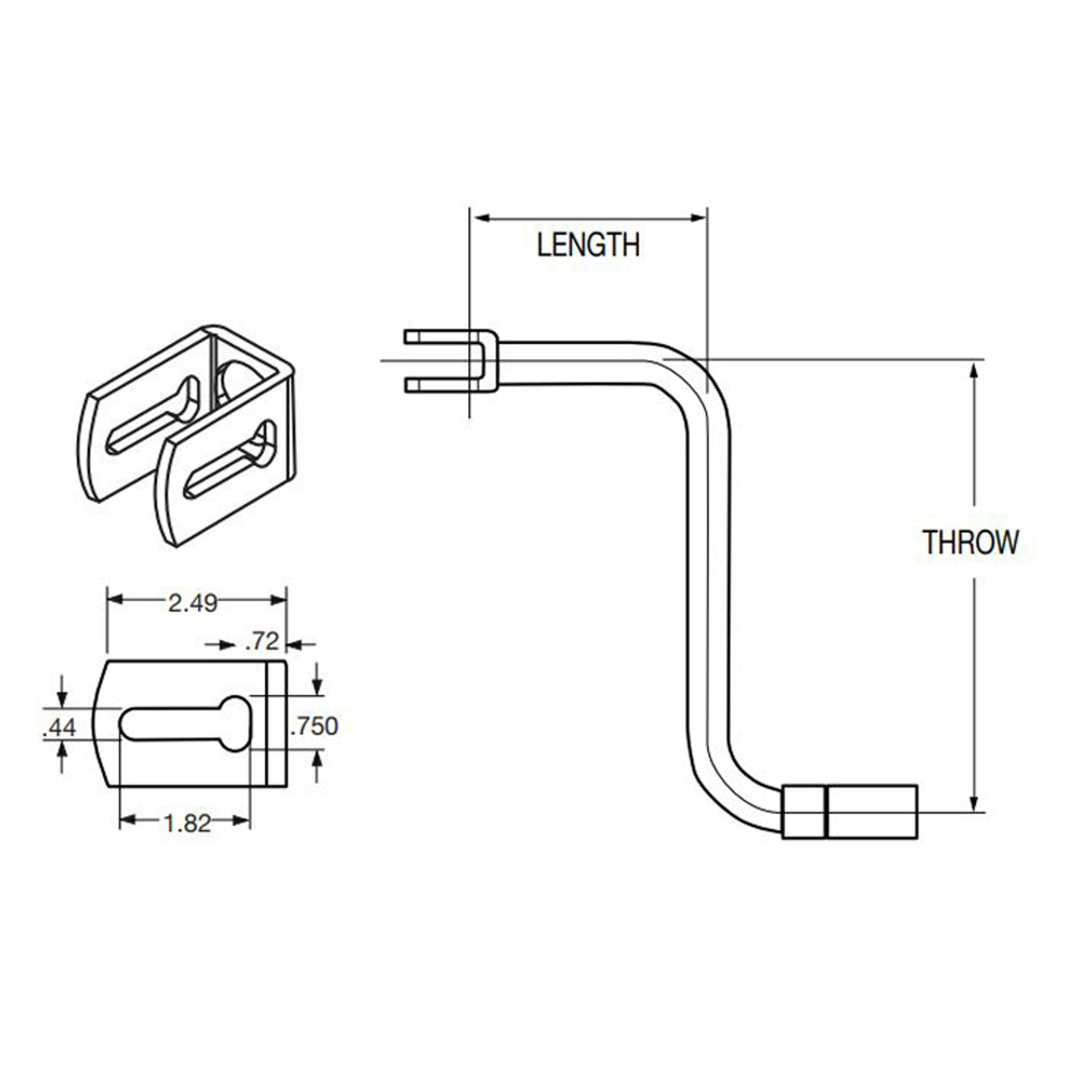 Steel Trailer Landing Gear Sidewind Horizontal Folding Crank Handle Raney's Truck Parts