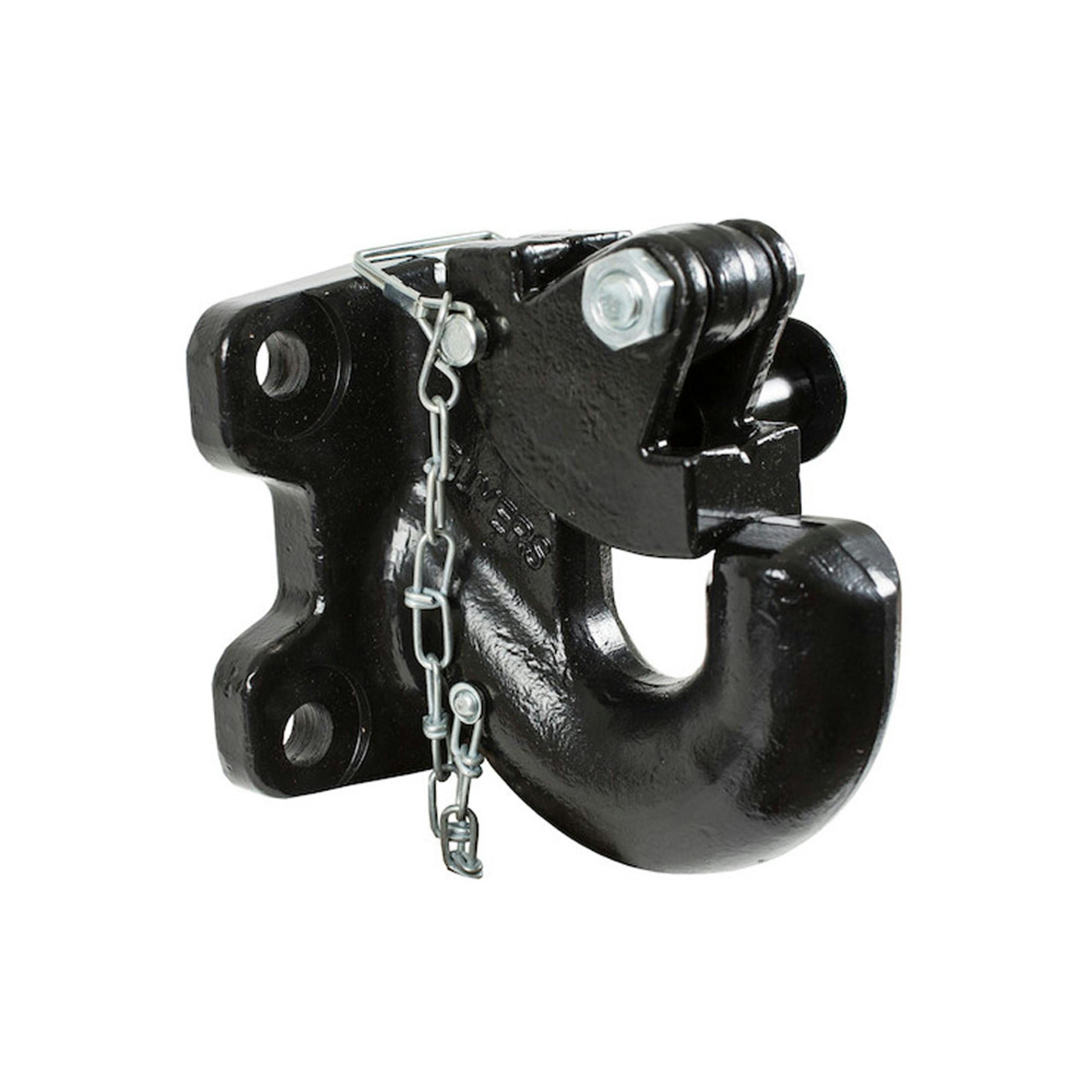 Black Powder Coat Steel Combination TriBall Hitch With Pintle Hook