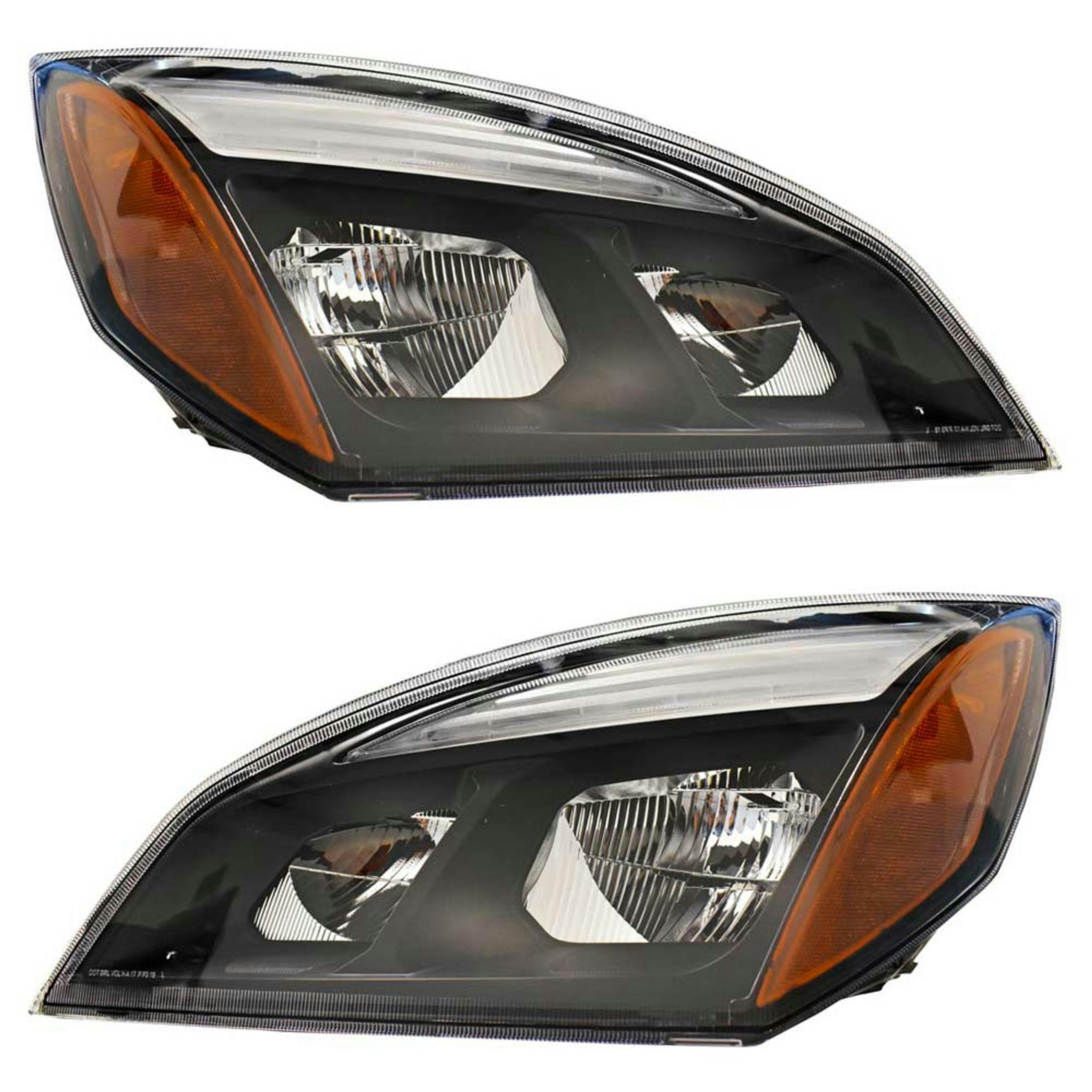 Freightliner Cascadia Full LED Blackout Headlights Raney's Truck Parts