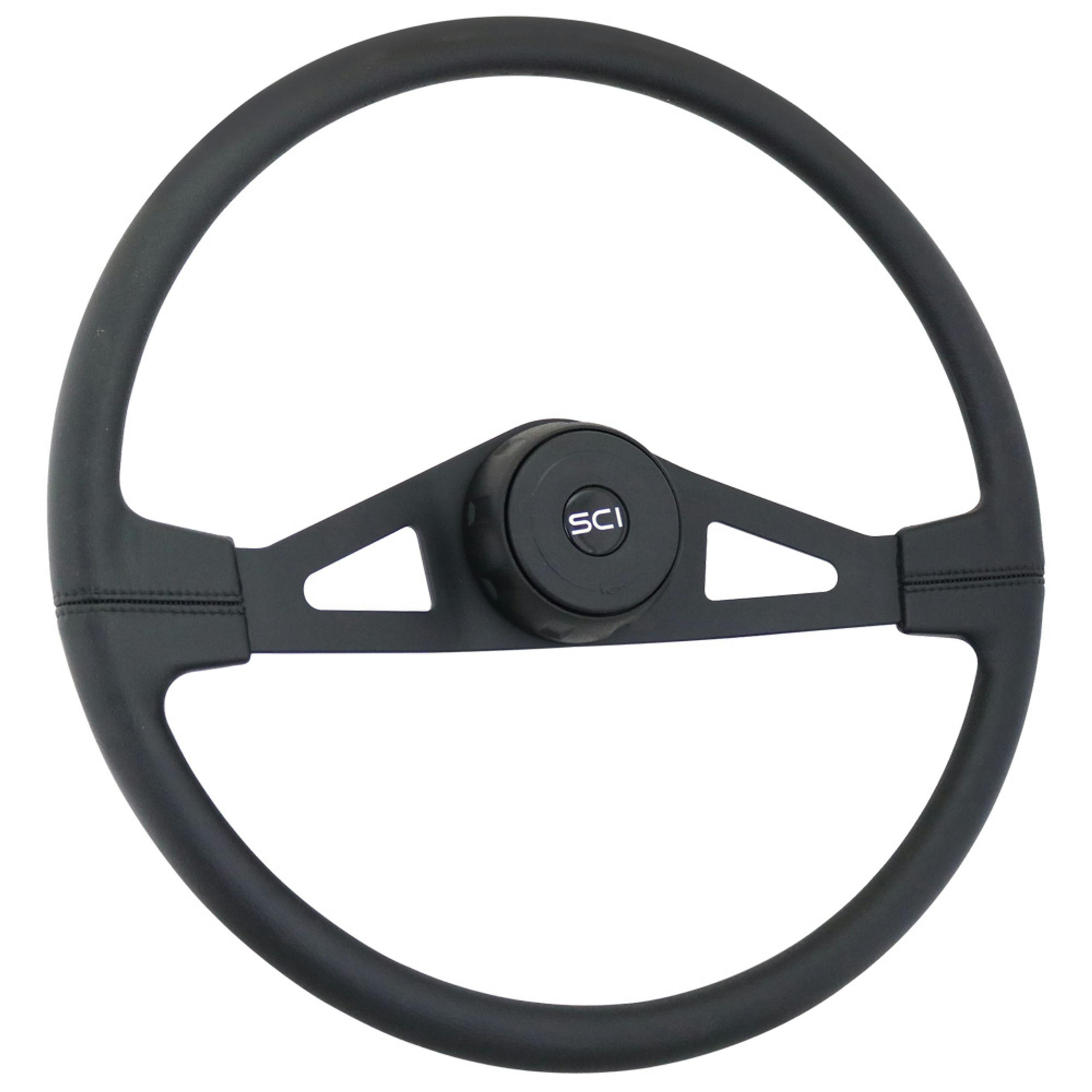 20" 3Spoke "Driver 2" SCI Steering Wheel (Black) Raney's Truck Parts