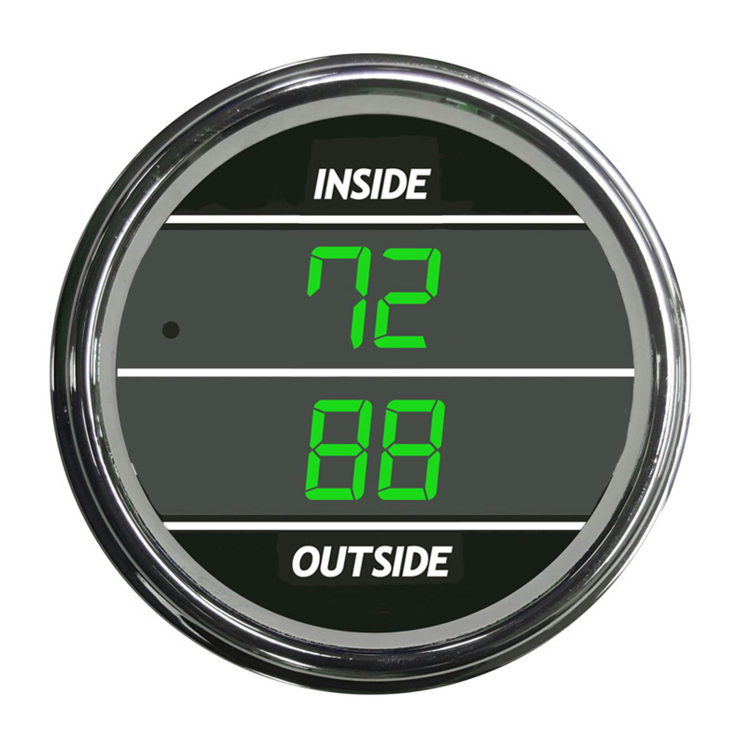 Truck Inside Outside Air Temperature TelTek Gauge Raney's Truck Parts
