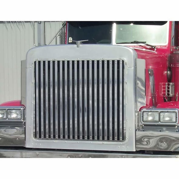 Peterbilt 379 Short Hood Grill With 18 Vertical Bars By Roadworks