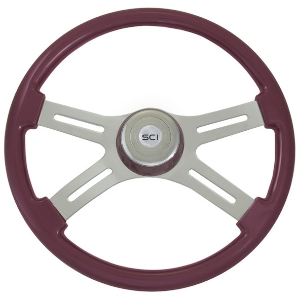 Classic Purple 18" Steering Wheel With Purple Bezel