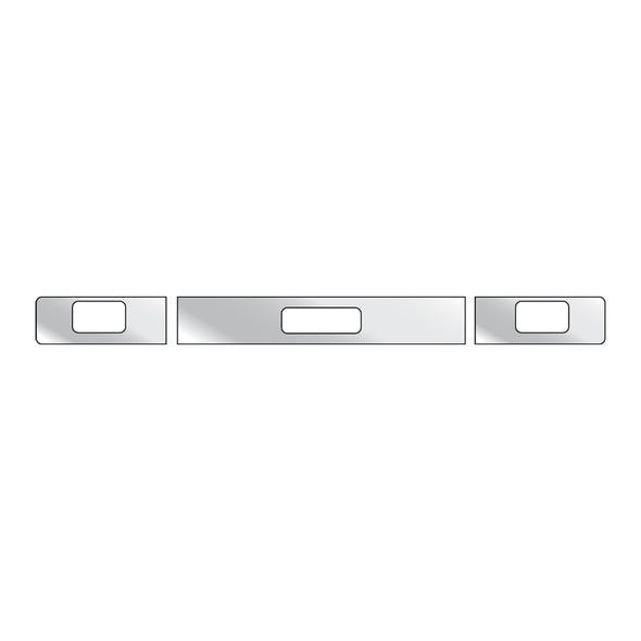 Freightliner FLD Bumper Trim Kit With 1 Tow Pin & Fog Light Holes Diagram