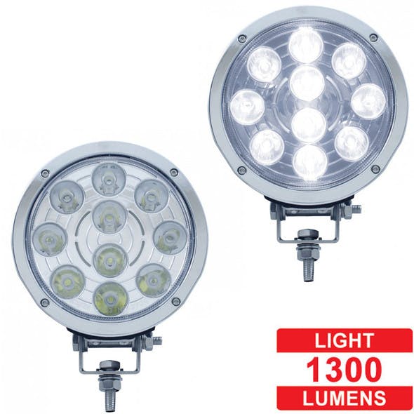 7" Round High Power LED Driving Work Light - Lumens