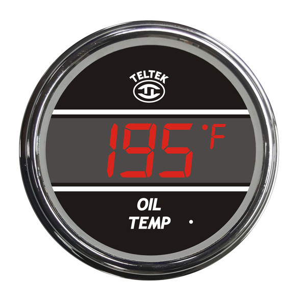 Truck Oil Temperature Teltek Gauge - Red