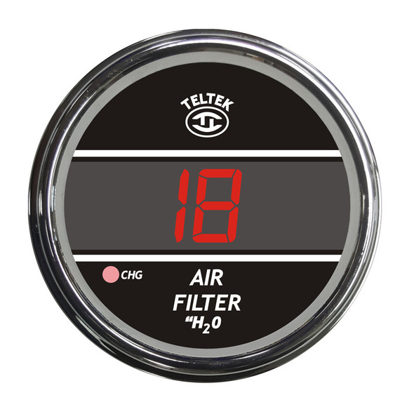 Truck Air Filter Monitor TelTek Gauge - Red
