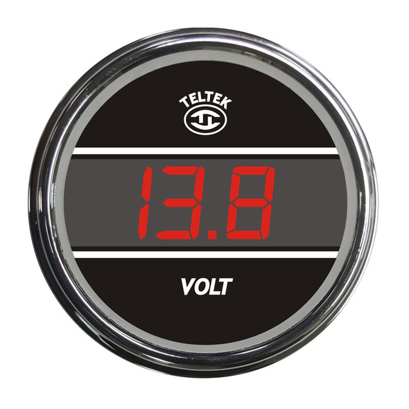 Truck Voltmeter TelTek Gauge - Red